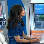 Natalie’s blue band collar dress on Today