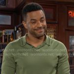 Nate’s green polo sweater on The Young and the Restless