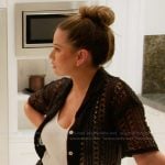 Nia’s black crochet knit set on The Valley