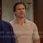 Nick's beige knit polo shirt on Beyond the Gates
