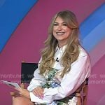 Nikki Novak's floral embroidered mini dress on Today