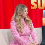Nikki Novak’s pink lace dress on Not Suitable For Work