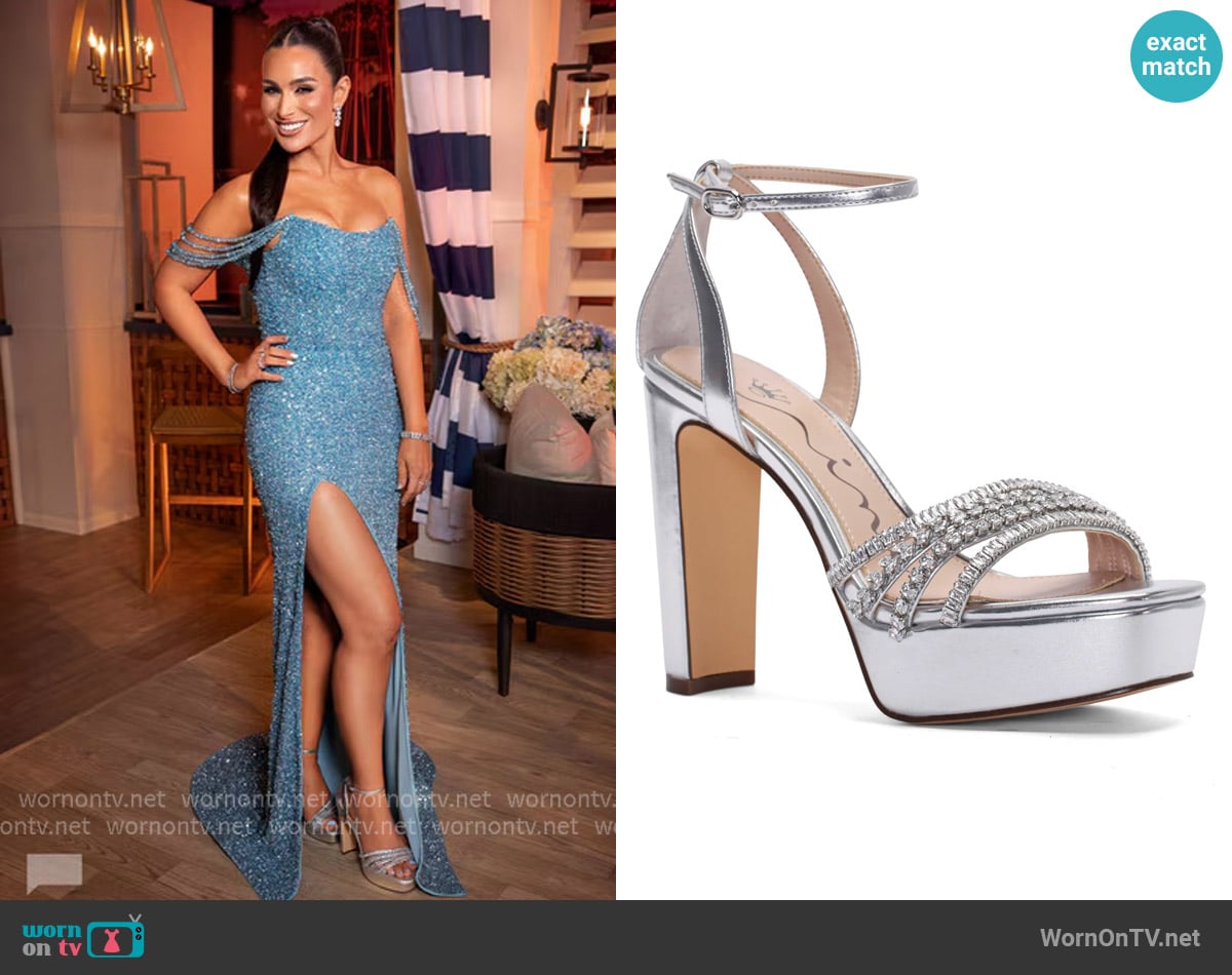 Nina Agitha Ankle Strap Platform Sandal worn by Ashley Iaconetti on The Real Housewives of Rhode Island