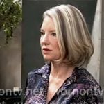 Nina’s paisley print button down shirt on General Hospital