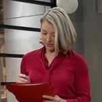 Nina’s pink tie-neck blouse and pencil skirt on General Hospital