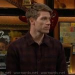 Noah’s checked shirt on The Young and the Restless