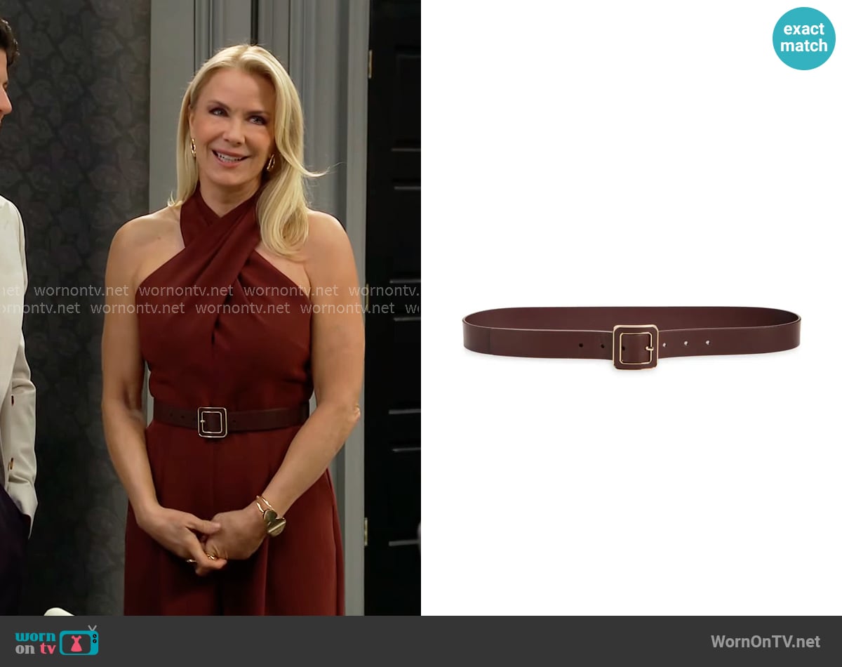 Brooke’s dark red belt on The Bold and the Beautiful Brooke’s dark red belt on The Bold and the Beautiful