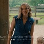 Noreen’s belted wrap denim dress on Sweet Magnolias