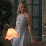 Noreen’s blue striped dress on Sweet Magnolias