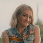 Noreen's embroidered denim vest on Sweet Magnolias
