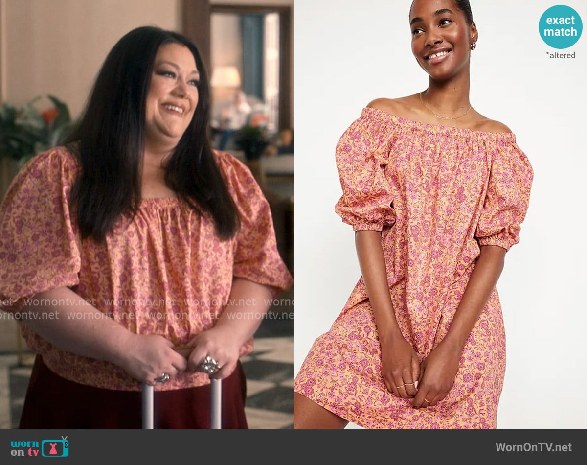 Old Navy Floral Mini Swing Dress worn by Dana Sue Sullivan (Brooke Elliott) on Sweet Magnolias