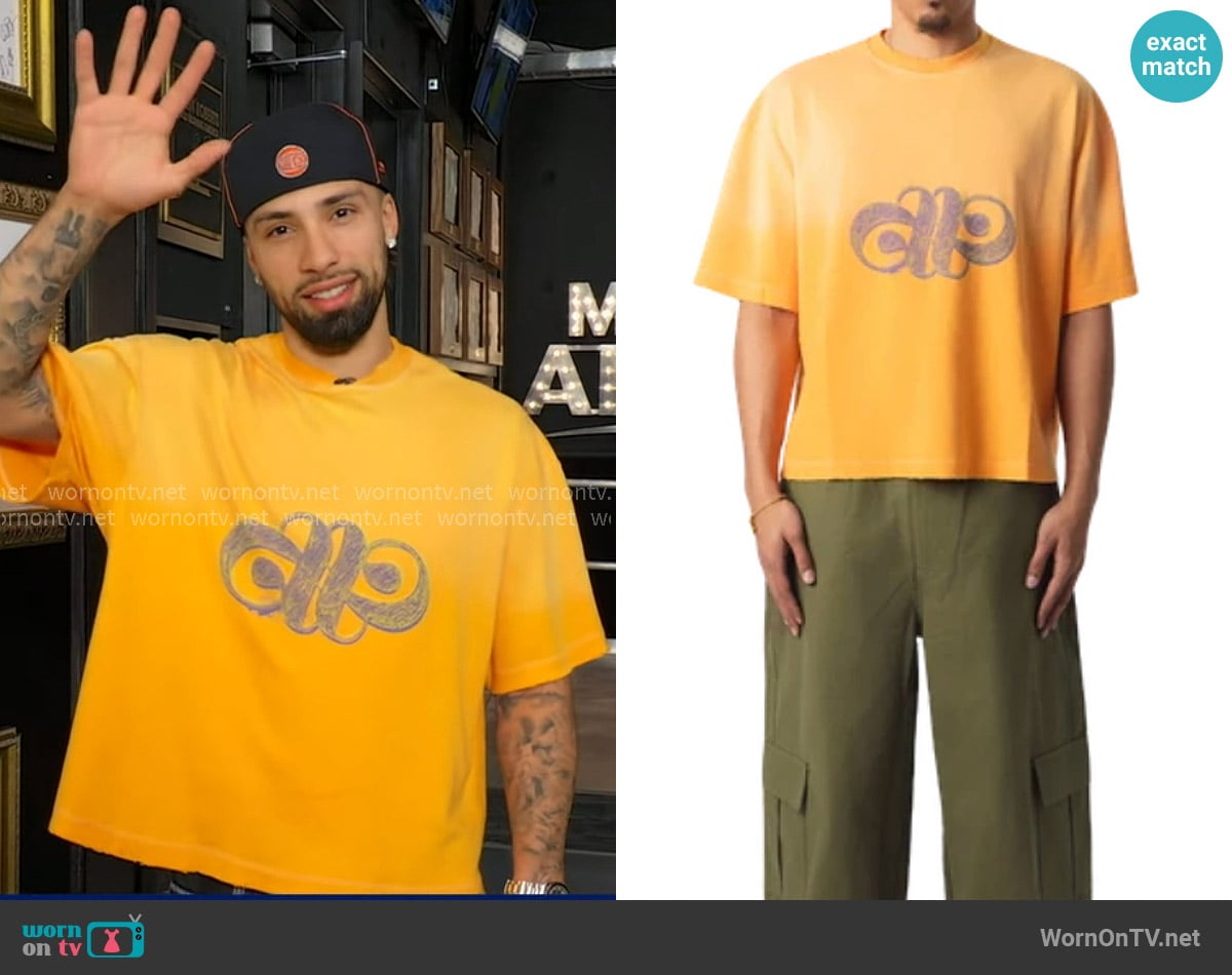 Jose Alvarado’s orange logo tee on GMA Jose Alvarado’s orange logo tee on GMA