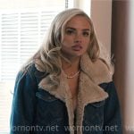 Oreana's denim and fleece jacket on Dutton Ranch