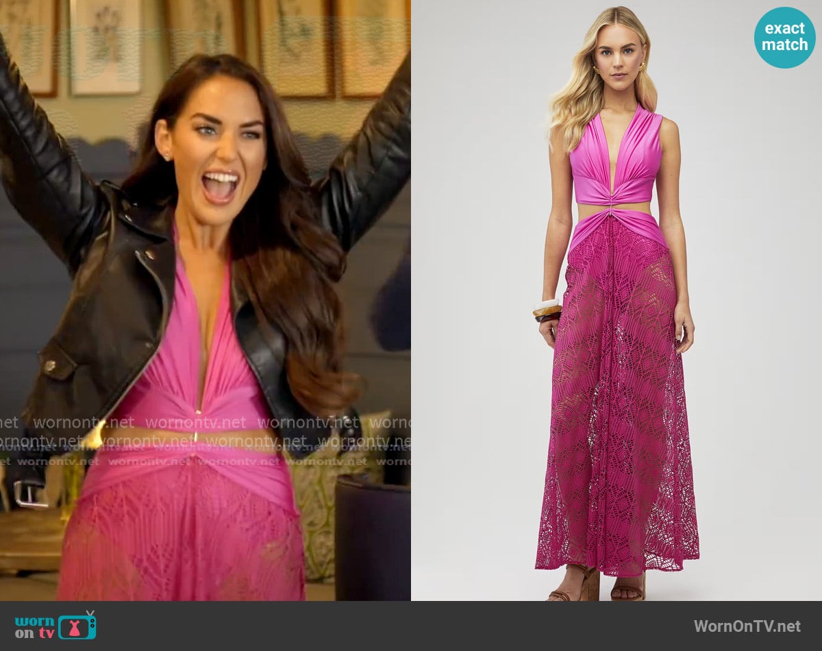 Patbo Plunge Mesh Beach Dress worn by Rosie DiMare on The Real Housewives of Rhode Island