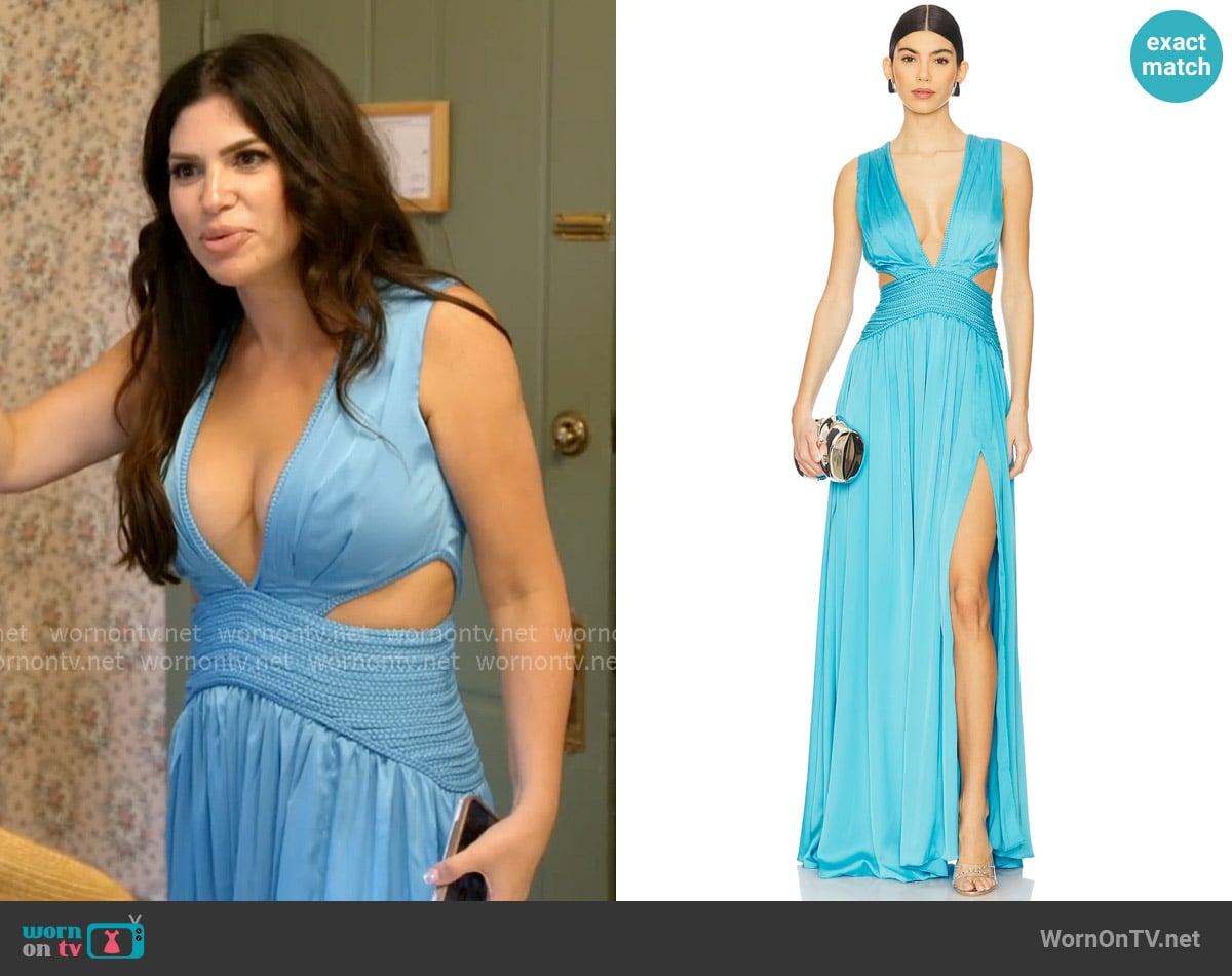 PatBO Sunset Dress worn by Jo-Ellen Tiberi on The Real Housewives of Rhode Island