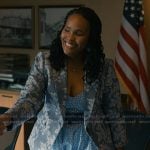 Peggy’s blue floral blazer on Sweet Magnolias