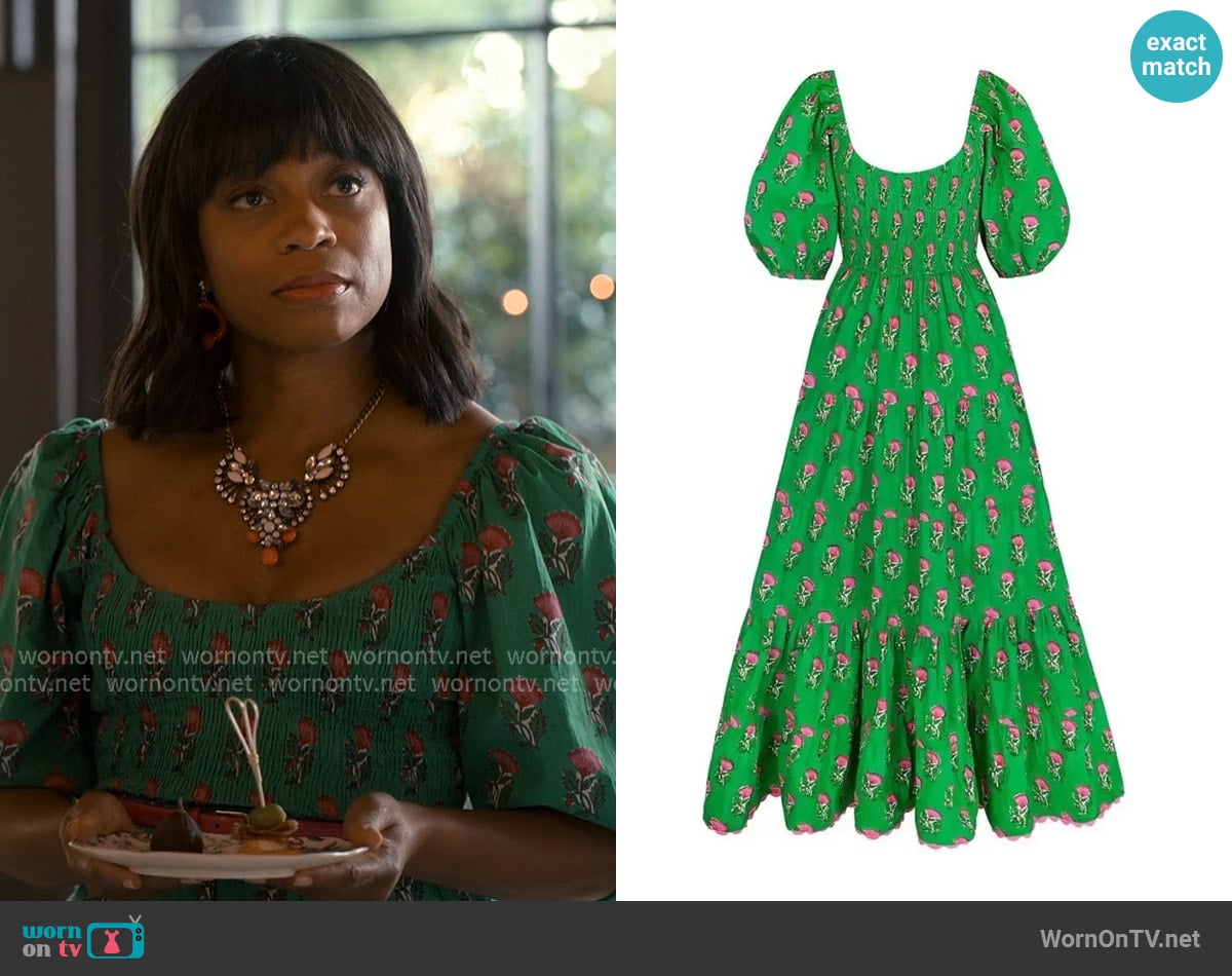 Pink City Prints Parakeet Blossom Angelina Dress
