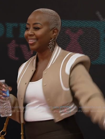 Pinky’s khaki bomber jacket on The Real Housewives of Atlanta