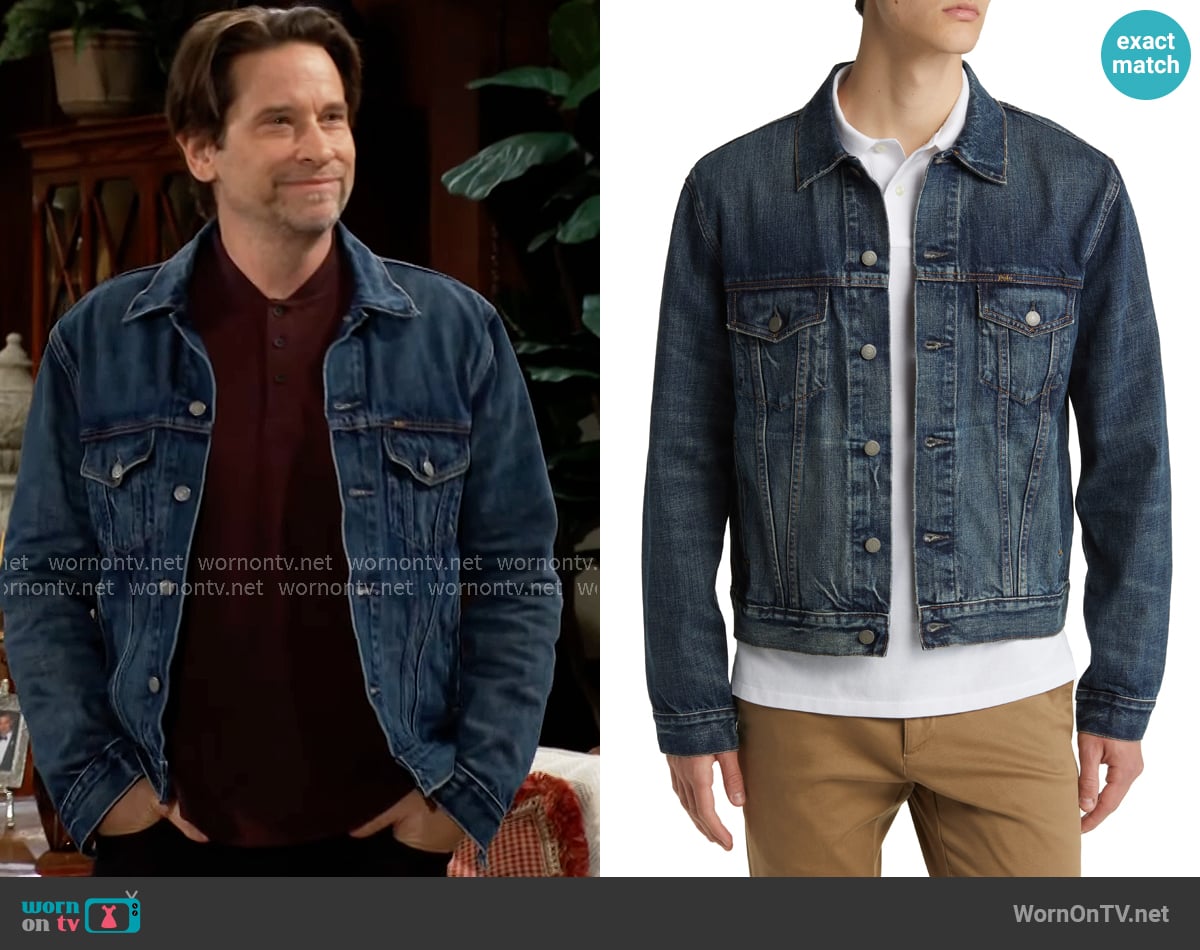 Polo Ralph Lauren Icon Denim Trucker Jacket worn by Matt Clark (Roger Howarth) on The Young and the Restless