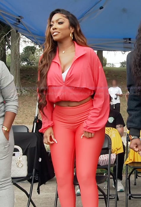 Porsha’s red windbreaker jacket on The Real Housewives of Atlanta