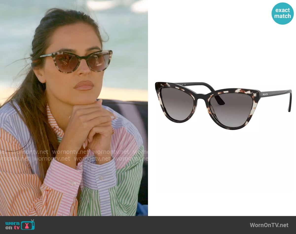 Prada PR 01VS 56 worn by Kelsey Swanson on The Real Housewives of Rhode Island
