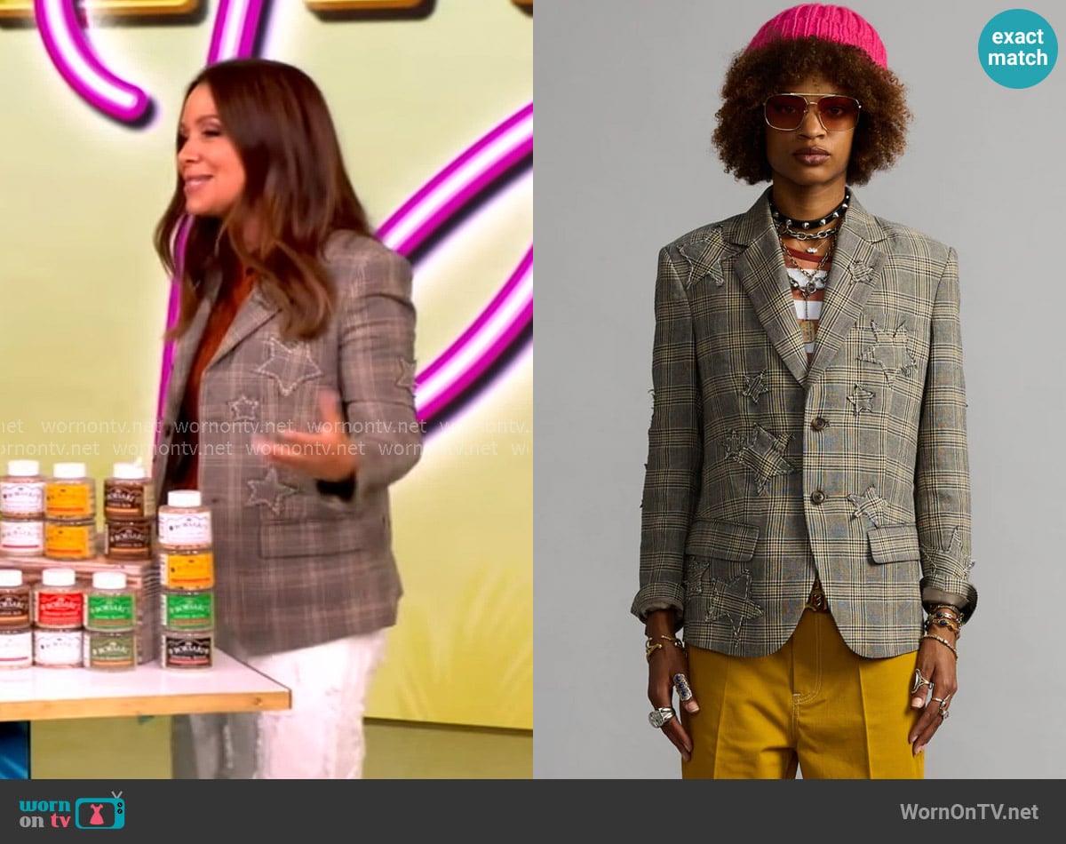 R13 Boyfriend Notch Lapel Blazer worn by Gretta Monahan on The View