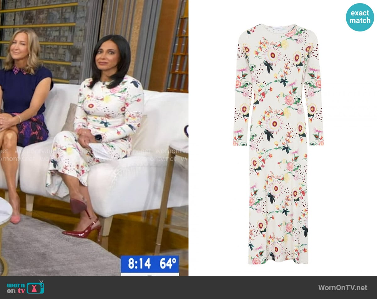 Rabanne Floral Maxi Dress worn by Dr. Tara Narula on Good Morning America