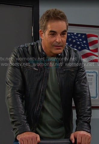 Rafe’s black leather jacket on Days of our Lives