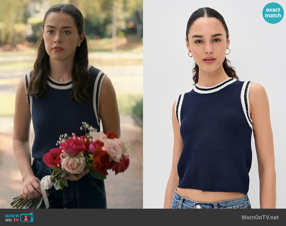 Rag and Bone Meghan Vest worn by Annie Sullivan (Anneliese Judge) on Sweet Magnolias
