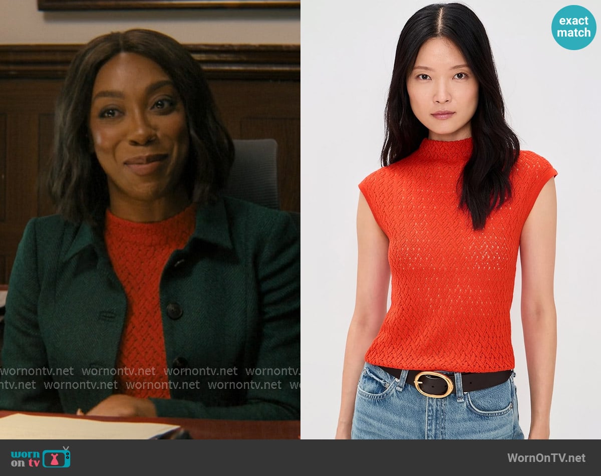 Rag and Bone Tana Merino Cap Sleeve Sweater worn by Kate Woodson (Ego Nwodim) on Not Suitable For Work