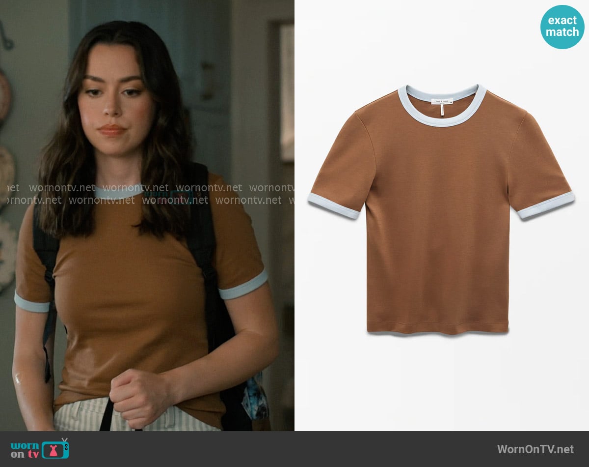 Rag & Bone Mia Ringer Tee worn by Annie Sullivan (Anneliese Judge) on Sweet Magnolias
