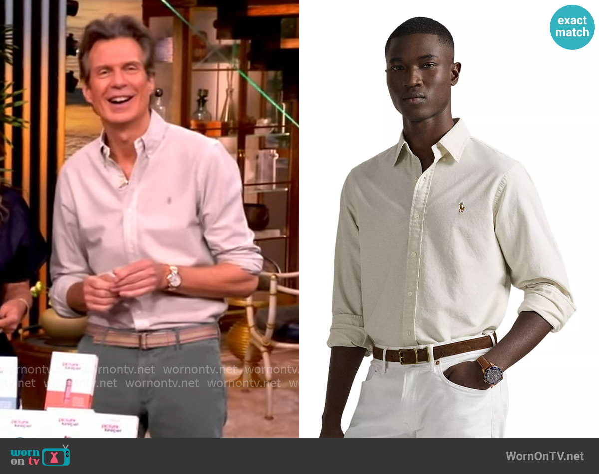 Adam Glassman’s beige button down shirt on The View