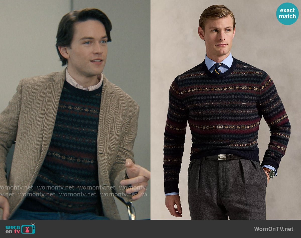 Ralph Lauren Fair Isle Wool Sweater worn by Josh Teitelbaum (Jack Martin) on Not Suitable For Work