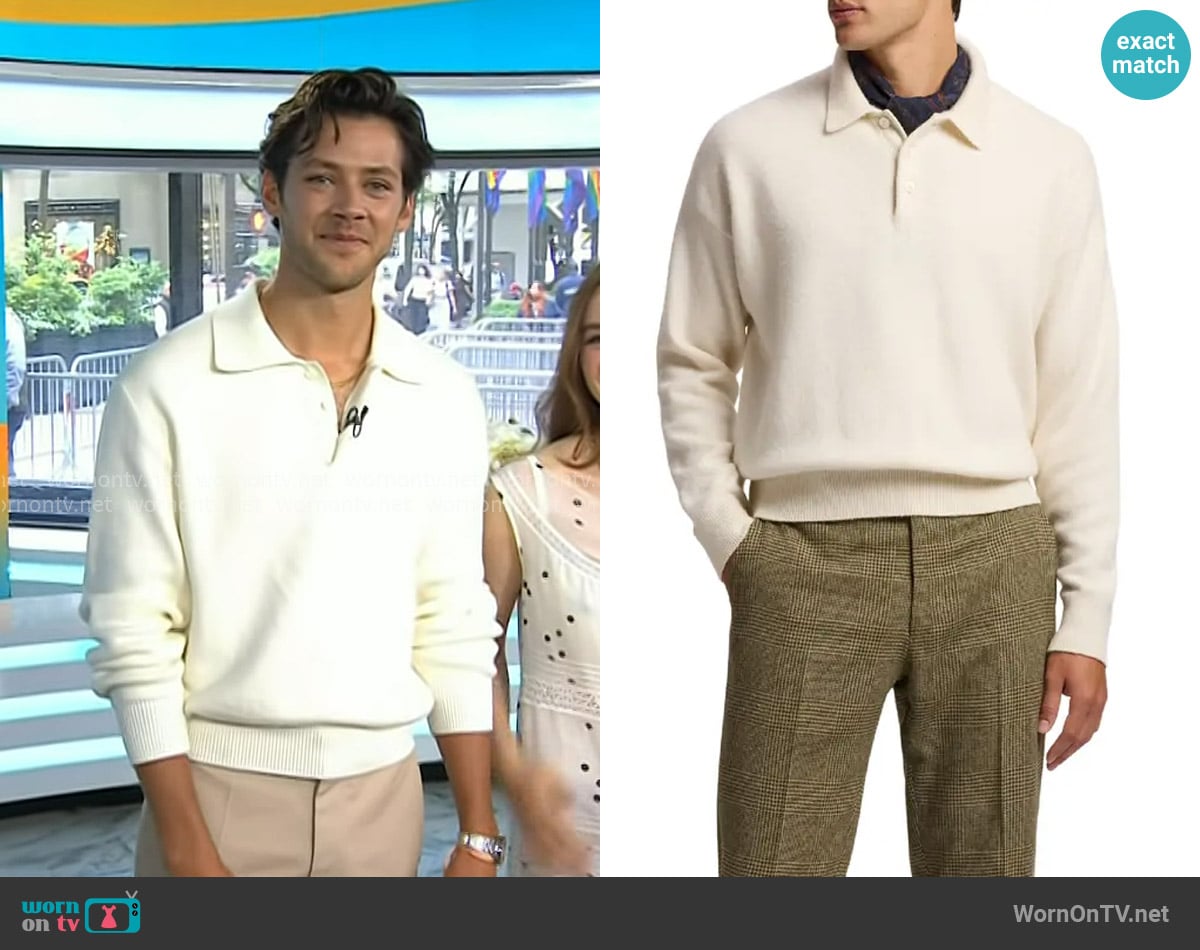 Matt Cornett’s white polo sweater on Today