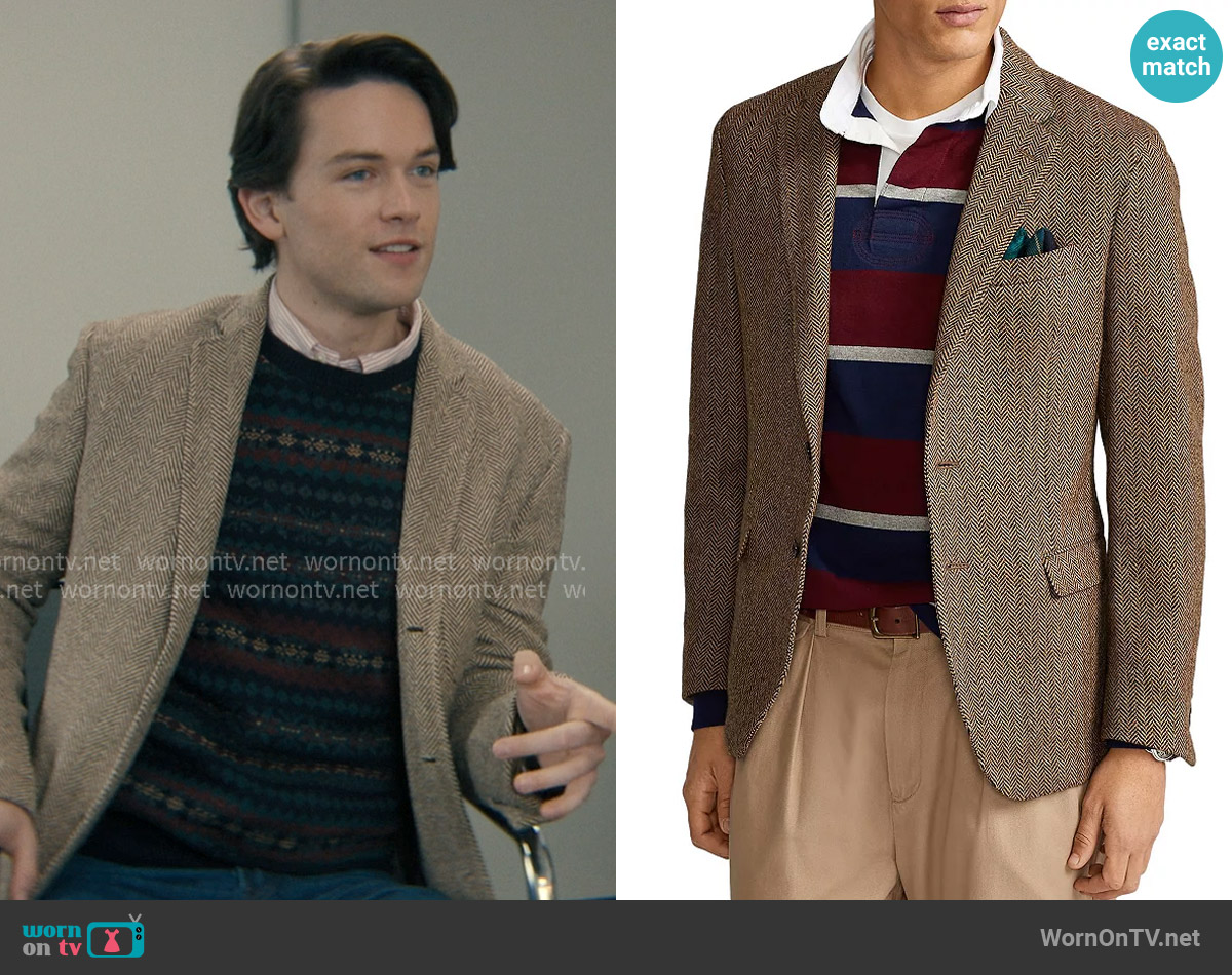 Ralph Lauren Soft Herringbone Sport Coat worn by Josh Teitelbaum (Jack Martin) on Not Suitable For Work