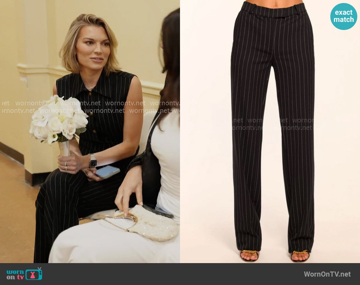 Ramy Brook Doug Pinstripe Doug Pant worn by Lindsay Hubbard on In The City
