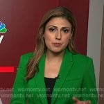 Rana's green blazer on NBC News Daily