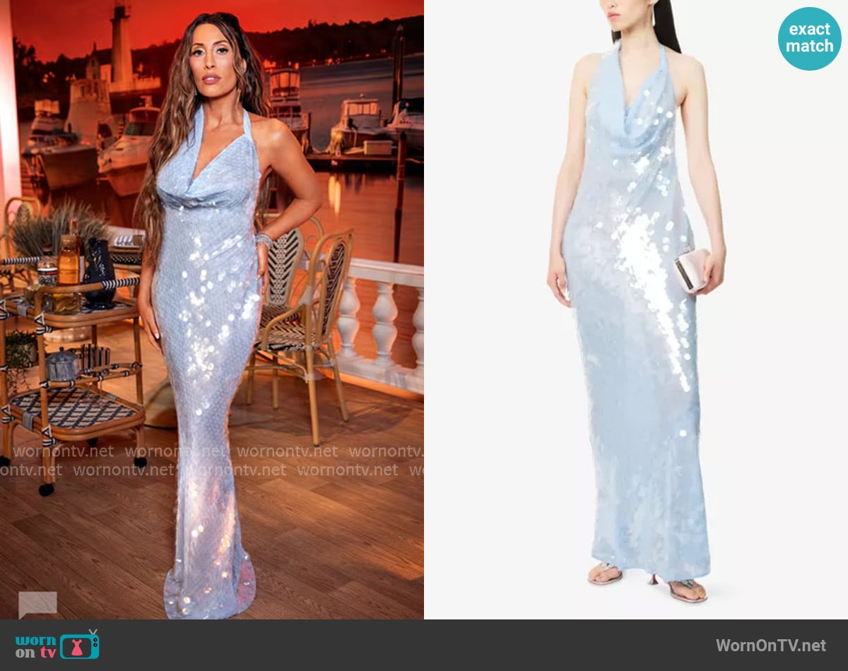 Rat & Boa Anais Dress worn by Alicia Carmody on The Real Housewives of Rhode Island