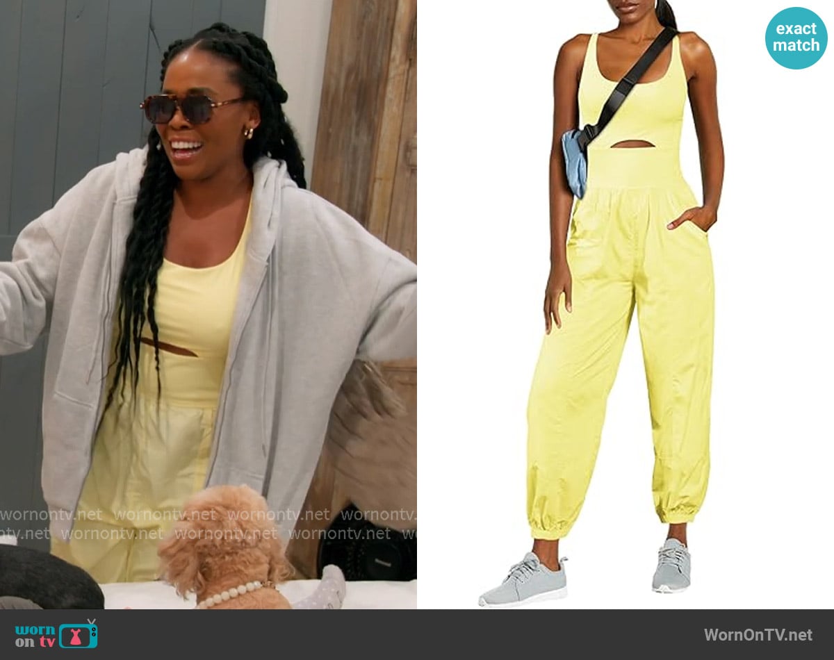 ReachMe Yellow Onesie Jumpsuit worn by Jasmine Goode on The Valley