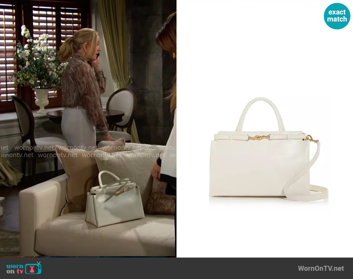 Rebecca Minkoff Insider Leather Top Handle Bag worn by Nikki Reed Newman (Melody Thomas-Scott) on The Young and the Restless