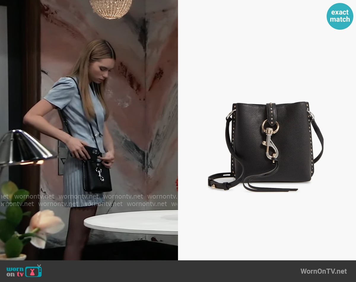 Rebecca Minkoff Meagan Mini Feed Crossbody Bag worn by Charlotte Cassadine (Bluesy Burke) on General Hospital