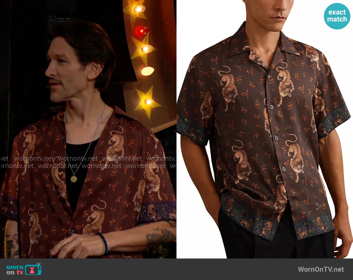 Daniel’s tiger print shirt on The Young and the Restless