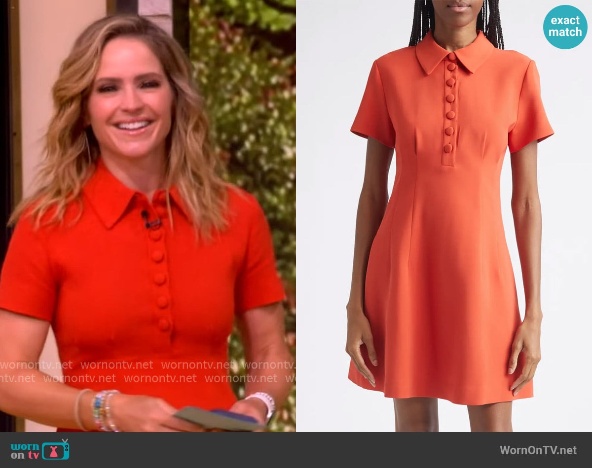 Sara’s red polo mini dress on The View