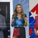 Rhiannon's black floral print jumpsuit on Good Morning America