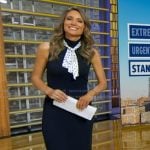 Rhiannon’s contrast tie neck dress on Good Morning America