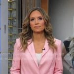 Rhiannon's pink leather blazer on Good Morning America