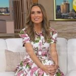 Rhiannon's white floral midi shirtdress on Good Morning America