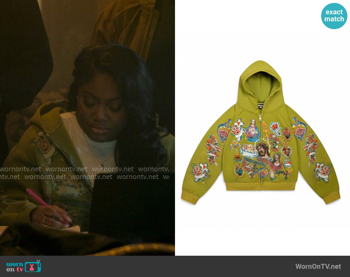 Righteous Risen King Zip Up Hoodie Green