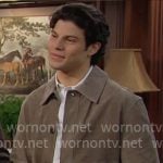 RJ’s brown suede jacket on The Bold and the Beautiful