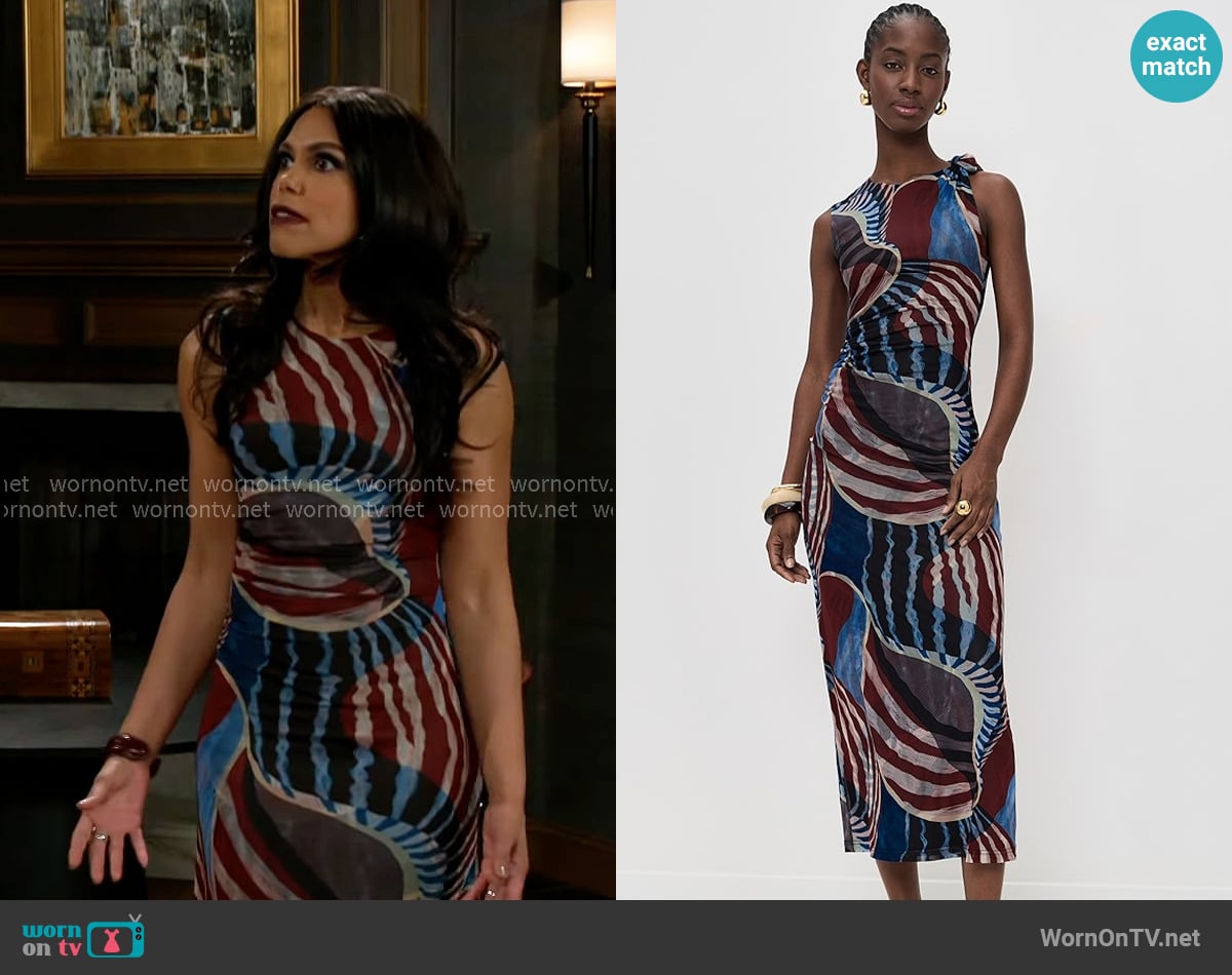 Roame Riley Dress in Nautica worn by Dani Dupree (Karla Mosley) on Beyond the Gates